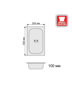 Gastro posuda 1/1-100mm 2