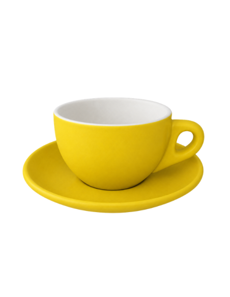 Šolja za cappuccino sa tacnom 180 ml – žuta, set 6 kom